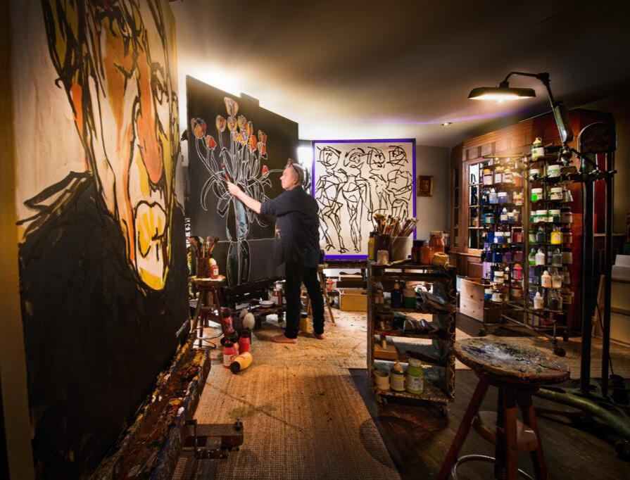 Robert Boon in z'n atelier